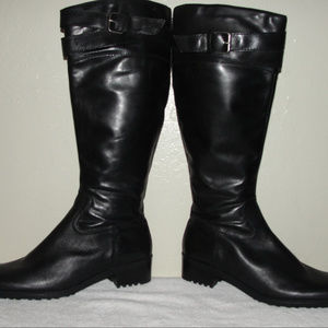 black leather boots size 9.5